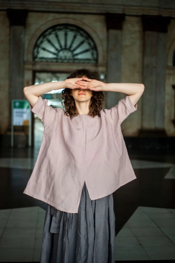 Asymmetrical Linen Tops